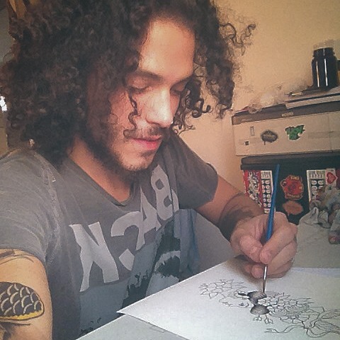 filipe desenhando - Artista brasiliense realiza 1ª expo em SP