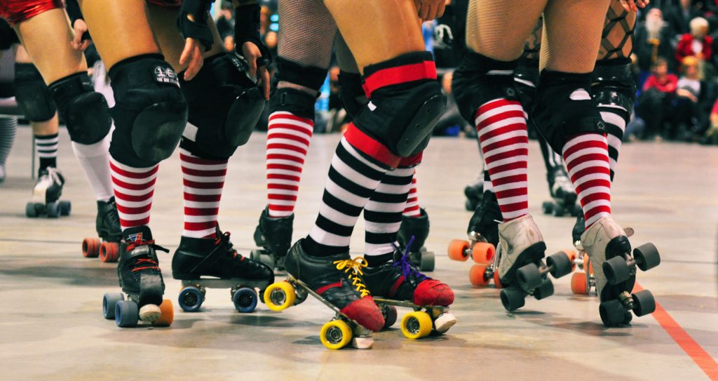 Roller derby1 1024x543 - Liga de patins para mulheres em SP