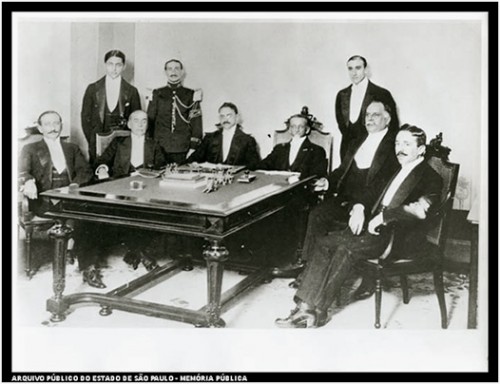 Membros do Governo 1 de maio de 1916.  500x384 - Série Avenida Paulista: a mansão e o edifício Eloy Chaves